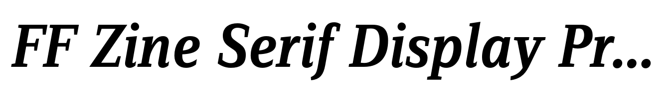 FF Zine Serif Display Pro Medium Italic